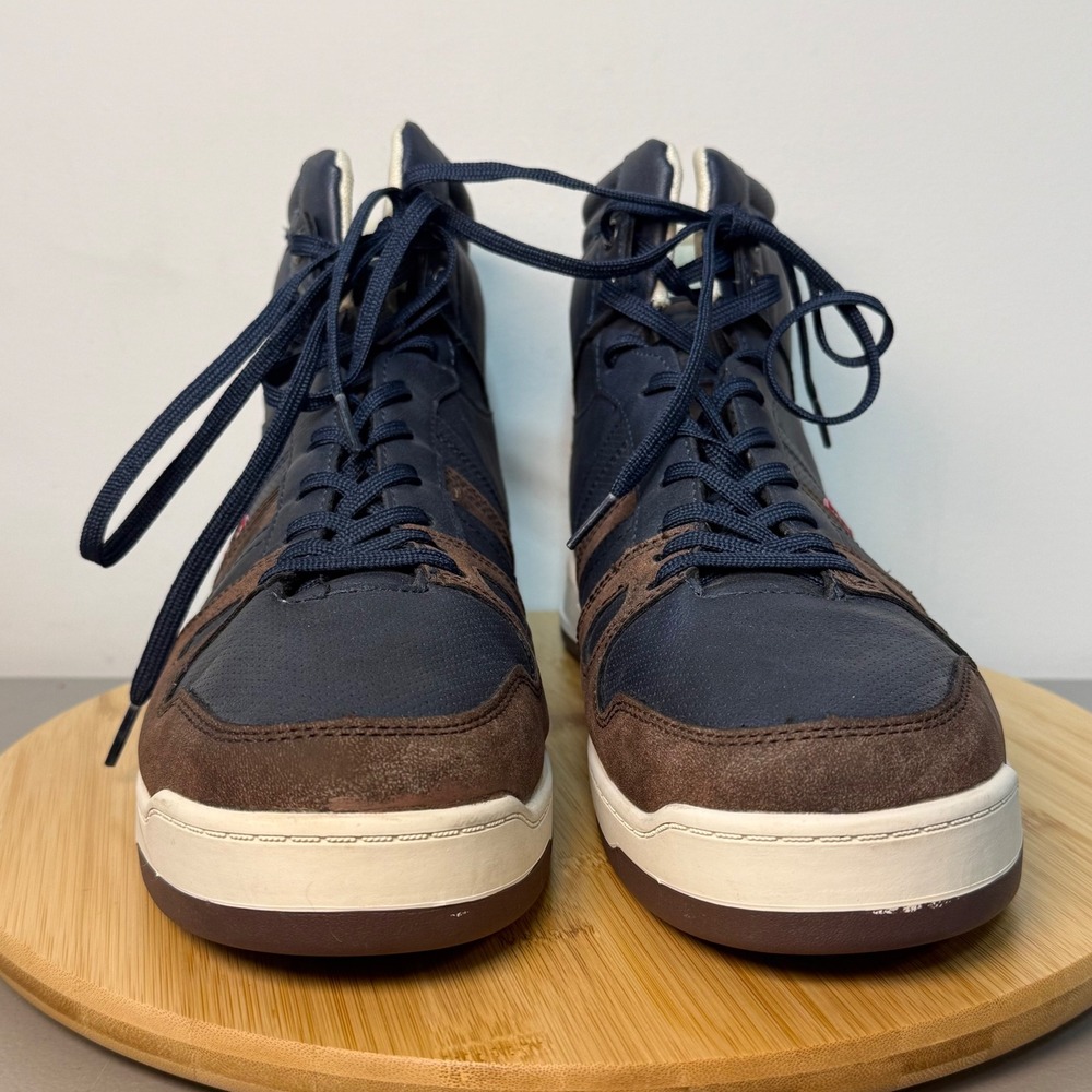 Levi's Drive Hi Sneakers Navy Brown Suede Leather Men's Size 13 Lace Up Outdoors - Picture 2 of 8